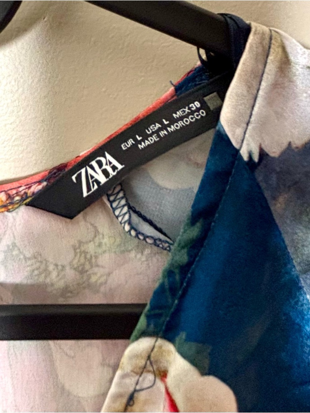 Zara Teal Floral Satin Romper - Picture 8 of 13